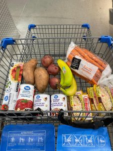Kerri Corbett food challenge groceries