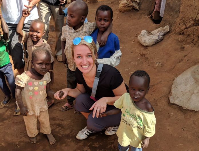 Kerri from Thrive for Good, who completed a challenge to highlight food insecurity, in Kenya