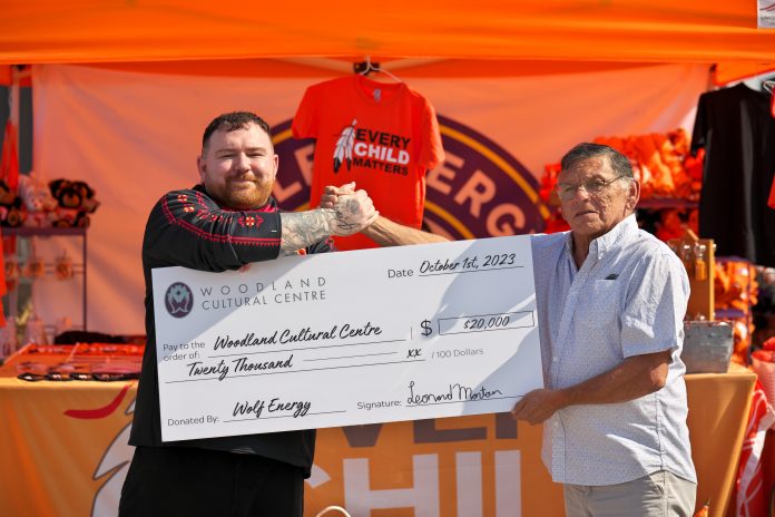 Wolf Energy cheque presentation