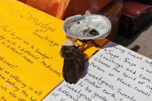 Sage smudging at Wolf Energy