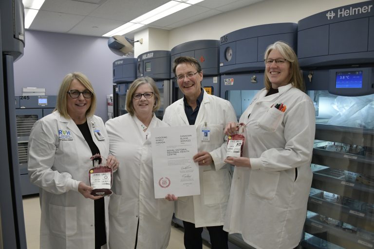 RVH Receives Using Blood Wisely Designation