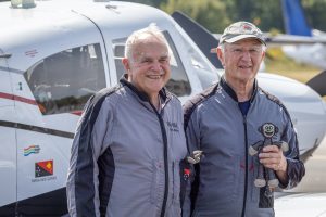 Pilots Bob Bates and Barry “Baz” Payne