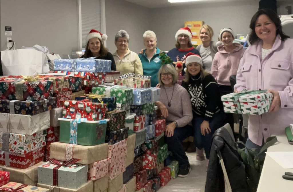 Volunteers with the Muskoka Shoebox Project in 2023