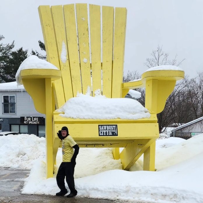 The Fellow in Yellow Trevor Redmond in Gravenhurst