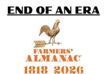 End of An Era: Farmers’ Almanac Announces Final Publication