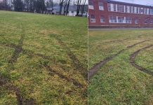 Someone Damaged The Playground Are Of Beechgrove Public School