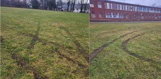 Someone Damaged The Playground Are Of Beechgrove Public School