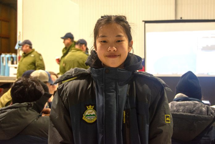 Cadet Flight Corporal Jupin Yi of 844 Norseman Royal Canadian Air Cadet Squadron pose for a photo during Exercise CHILLY HAWK in Earlton, Ont. on March 1, 2026. During Exercise CHILLY HAWK, Air Cadets from across Northern Ontario participated in aviation technology activities such as pilot simulations and safe drone operations. Photo by: NCdt Joshua Carson, Unit Public Affairs Representative