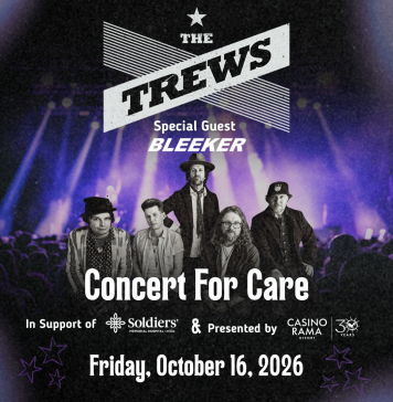The Trews And Bleeker Announced for Concert For Care In Support Of Orillia Soldiers’ Memorial Hospital