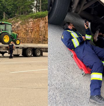 OPP And CBSA Team Up For Commercial Vehicle Enforcement In Lansdowne