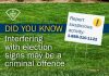 OPP Reminds Public That Interfering With Election Signs Can Be An Offence