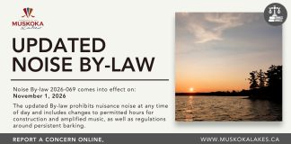 Updated Noise By-law Takes Effect In Muskoka Lakes On Nov. 1
